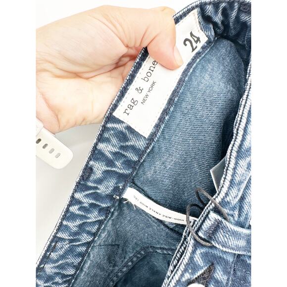 Rag & Bone Maya High Rise Wide Leg Denim Blue Jeans Women’s Size 24 NWT - Picture 3 of 7